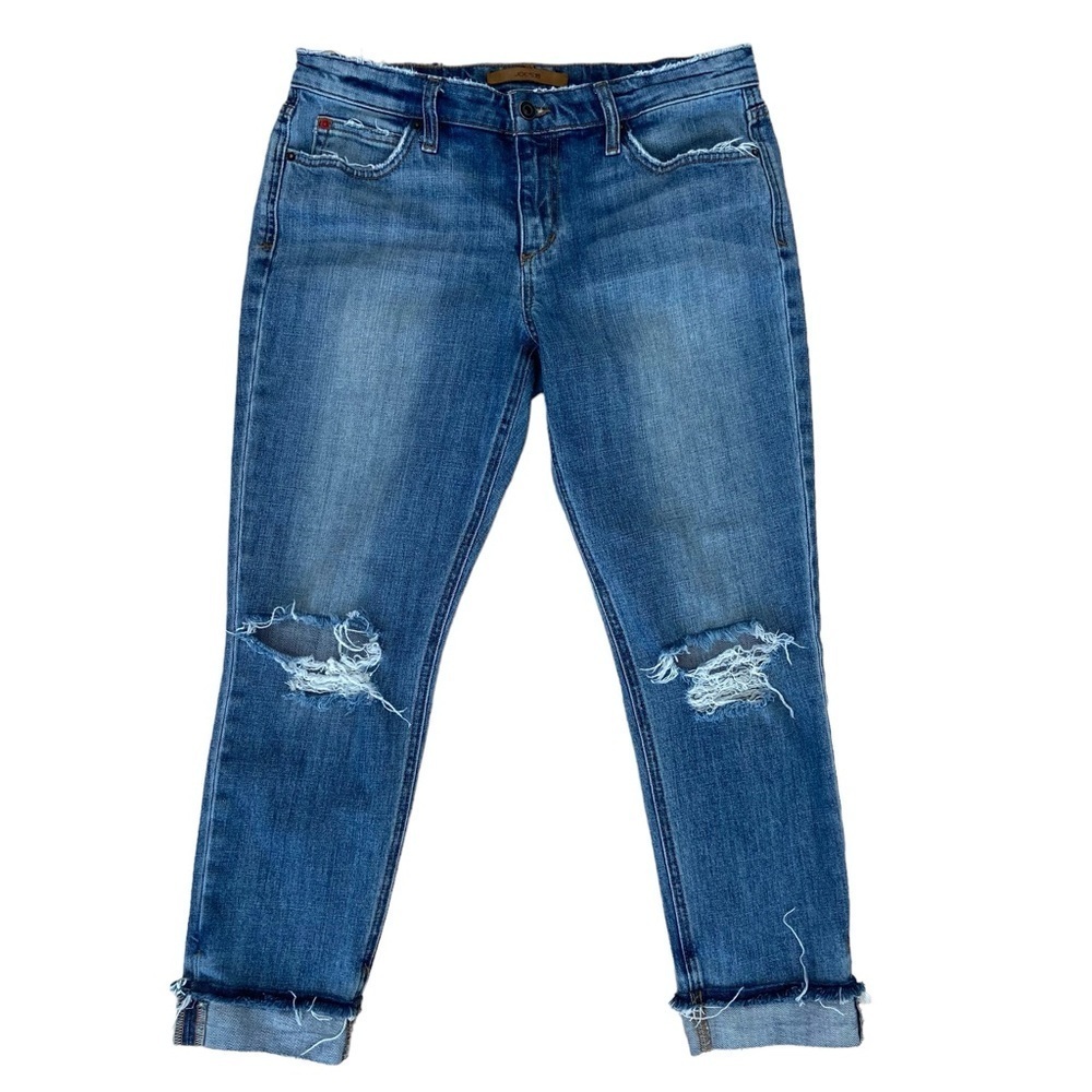 Joe’s jeans collector edition the Billie boyfriend slim ankle crop destroyed W28